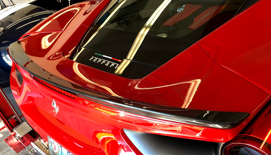 Ferrari 488 Carbon Fiber Rear Spoiler Lip
