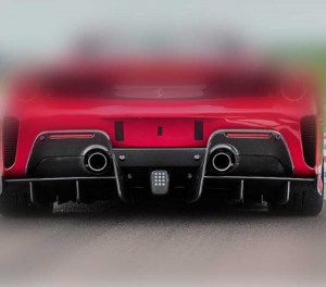 Ferrari 488 Pista Complete OEM Carbon Fiber Rear Diffuser