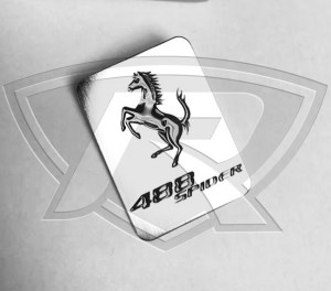 Ferrari 488 spider lock cover emblem