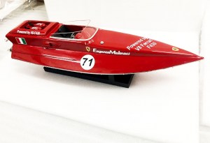 2007 Riva Molinari Freccia Rossa Ferrari F430 Handcrafted Wooden Boat Model